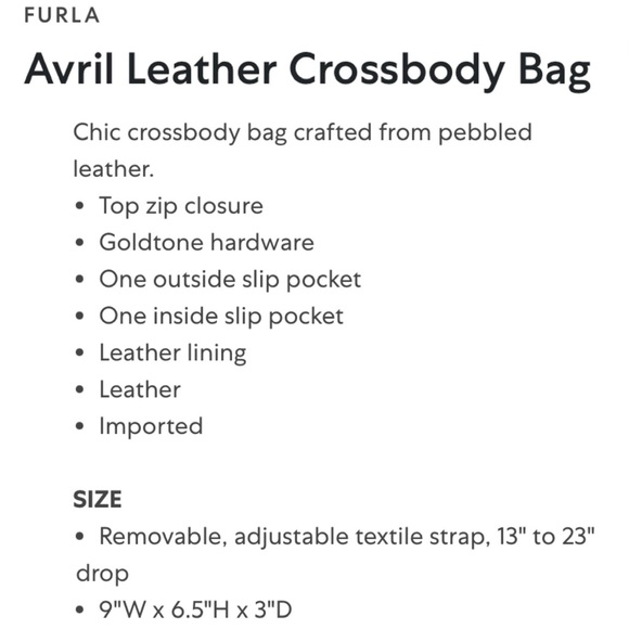 FURLA Avril BAPWAVR Burgundy Wine Pebbled Leather Guitar Strap Crossbody Bag - Picture 16 of 16